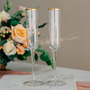 Gift Set Package: Gold Rim Champagne Flutes & Kate Spade Charmed Life Cake Server Set