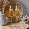 Gift Set Package: Angled Champagne Flutes & White Enamel Cake Server Set