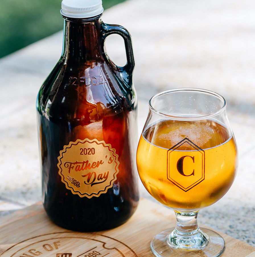 Gift Set: Father's Day Engraved Growler & Stemmed Beer Glass