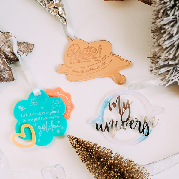 Set of 3 - BTS Butter, PTD, & My Universe Ornaments