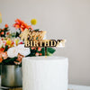 6.5" Happy Birthday Engraved Cake Topper - Dreamer, Acrylic or Wood