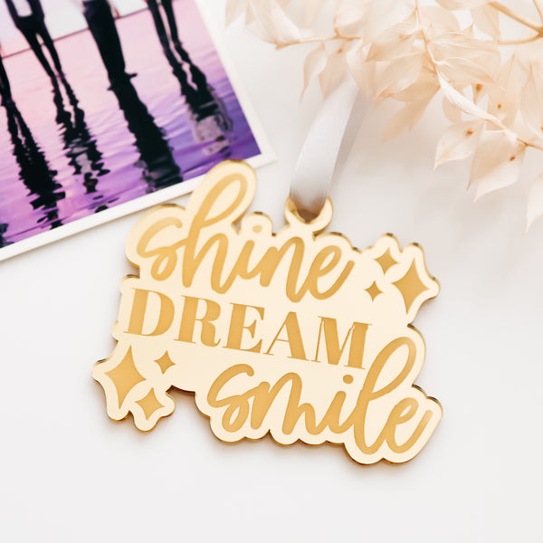 Shine, Dream, Smile, BTS Christmas Ornament, Acrylic