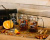 Set of 4 - Custom Engraved 12oz Beer Mug, Personalized Groomsmen Beer Glass