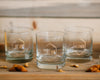 Set of 3 - Custom Engraved Whiskey Glass, Personalized Groomsmen DOF Glass
