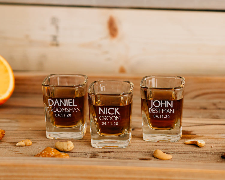 Custom Shot Glass - GroomsDay