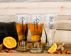 Set of 3 -Custom Engraved Hourglass Beer Pilsner, Personalized Groomsmen Beer Glasses