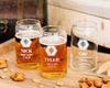 Set of 4 - Custom Engraved Beer Can Glass, Groomsmen Beer Glass