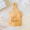 Home is Wherever I'm With You Engraved Cutting Board with Handle, Bamboo