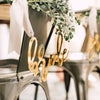 Trendy Bride & Groom Chair Signs, Acrylic