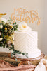 8" Custom Blushing Wedding Cake Topper, Wood
