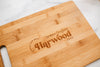 Custom Engraved Bamboo Cutting Board, Personalized Cheese Board, Brooklyn Design