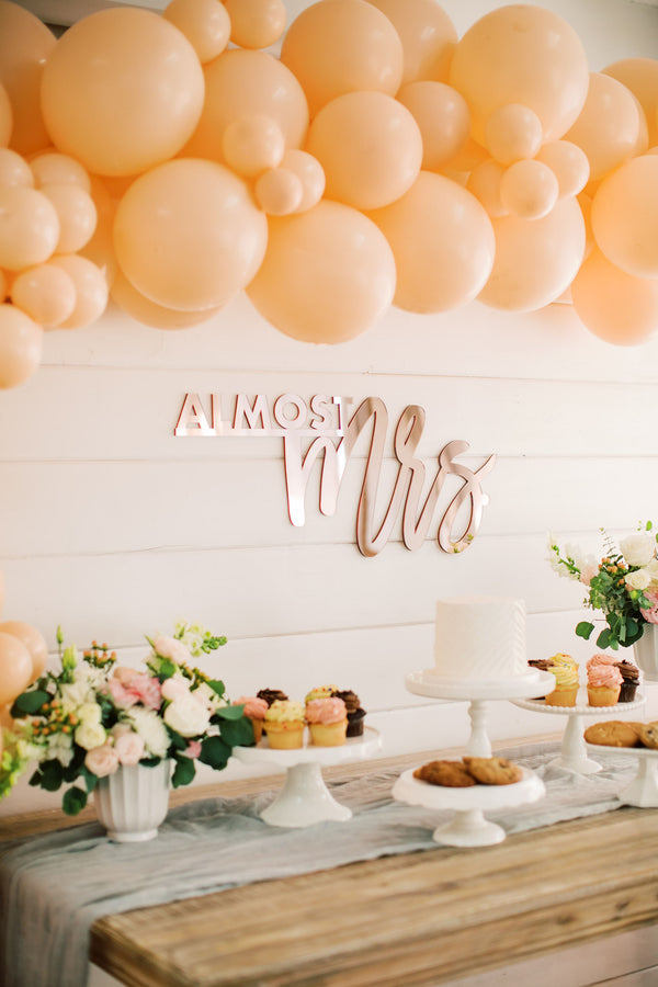 28" Trendy Almost Mrs. Backdrop Sign, Acrylic