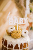 5" Hey Baby Cake Topper - Bold, Acrylic or Wood