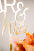 5.5" Mr & Mrs Wedding Cake Topper - Darling, Acrylic or Wood