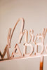 7" Custom Mr & Mrs Last Name Wedding Cake Topper, Acrylic - Darling Collection