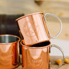 Set of 3 - Custom Engraved Copper Moscow Mule Mug, Groomsmen Gift - Burro Classic