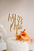 5.5" Mr & Mrs Wedding Cake Topper, Wood - Darling Collection