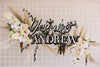 30" Custom Shadow Layer Wedding Backdrop Sign, Wood or Acrylic, 2-Line - Dreamer Collection
