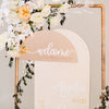 Wedding Package - 2pc Custom Backdrop Sign & Welcome Sign Package - Half Circle, Darling Collection
