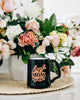 Best Mom Ever Coffee Mug, Engraved Porcelain - Black
