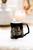 Girl Power Coffee Mug, Engraved Porcelain - Black