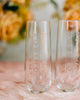 Custom Engraved Wedding Toast Stemless Flute Pair, Stemless Champagne Glass