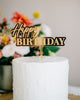 6.5" Happy Birthday Engraved Cake Topper - Dreamer, Acrylic or Wood