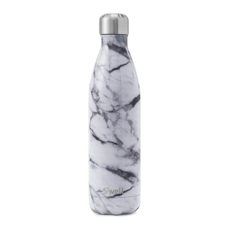 S'well Water Bottle, White Marble