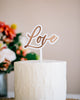 4.5" Love Wedding Cake Topper, Double Layer, Acrylic or Wood