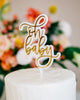 4" Oh Baby Cake Topper, Double Layer, Acrylic or Wood