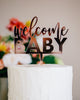 5" Welcome Baby Cake Topper - Blushing, Acrylic or Wood