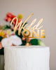 5" Wild One Birthday Cake Topper - Malibu, Acrylic or Wood